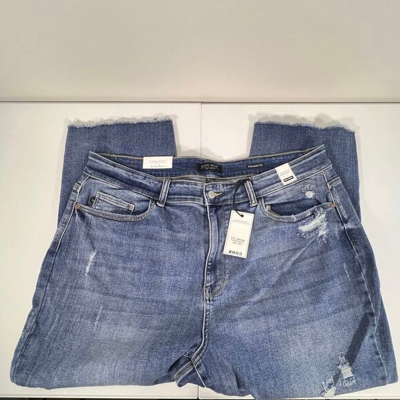 NEW! Plus Size Judy Blue Denim Straight Leg High Waist Distressed Jeans Size 22W - Picture 5 of 10